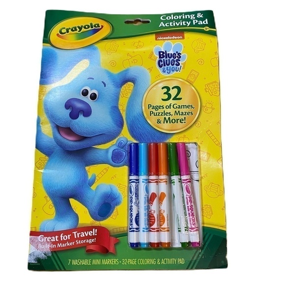 Crayola Blue’s Clues Color & Activity Pad Book NEW Puzzles Mazes Nickelodeon - Picture 1 of 4